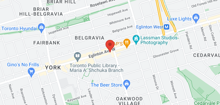 map of #211 -1603 EGLINTON AVE W